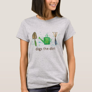 T-shirt Digs Les Outils De Jardinage