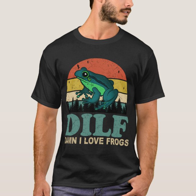 T-shirt Dilf-Damn I Love Frogs Dit Frog-Amphibian (Devant)