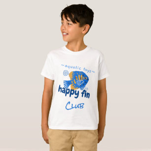 T-shirt d'illustration de la ligue junior Blue Hap