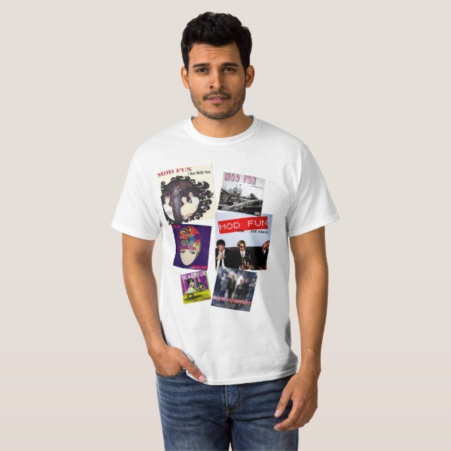 T-shirt d'illustration de veste de disque (Devant entier)