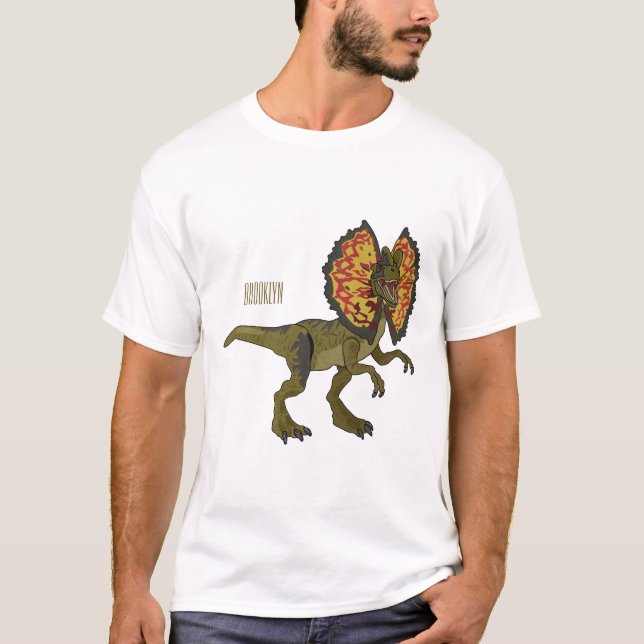 T-shirt Dilophosaurus dessin animé (Devant)