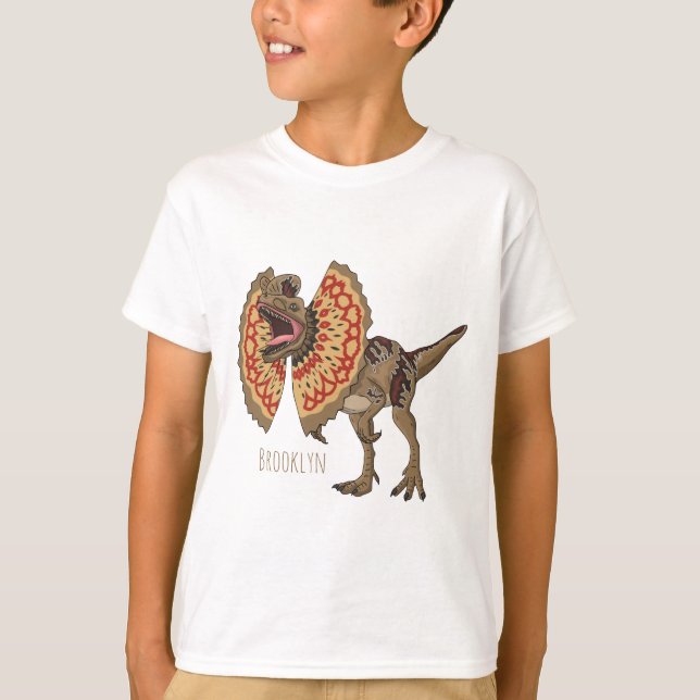 T-shirt Dilophosaurus dessin animé (Devant)