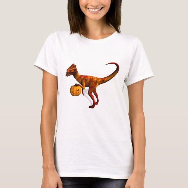 T-shirt Dilophosaurus d'Halloween (Devant)