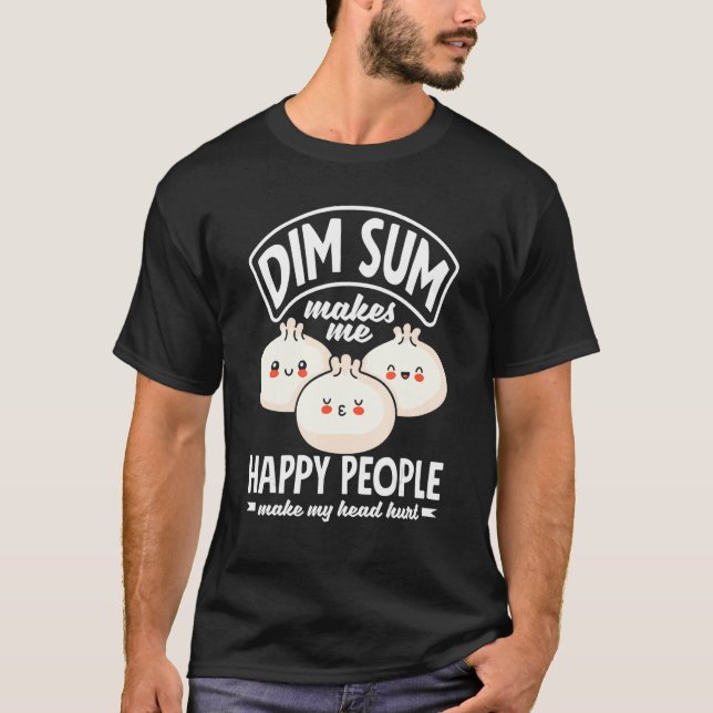 T-shirt Dim Sum Chinese Food Dumplings Dim Sum Me Rend Ha (Devant)