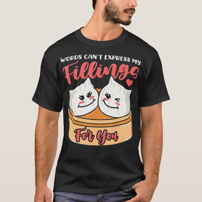 T-shirt Dim Sum Fillings Aimer Funny Pun Parodie (Devant)