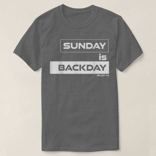 T-shirt Dimanche est jour férié Dimanche Gym Motivation Fi (Design devant)