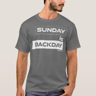 T-shirt Dimanche est jour férié Dimanche Gym Motivation Fi