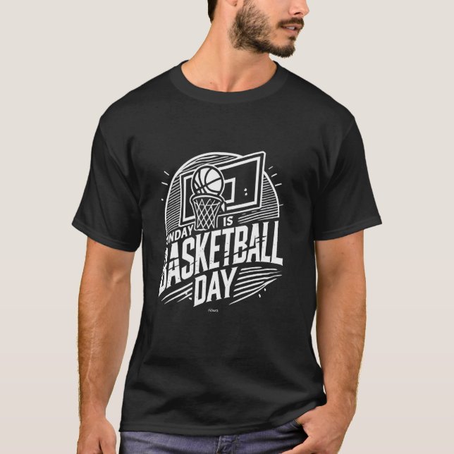 T-SHIRT DIMANCHE EST LE JOUR DE BASKET VERSION 3 (Devant)