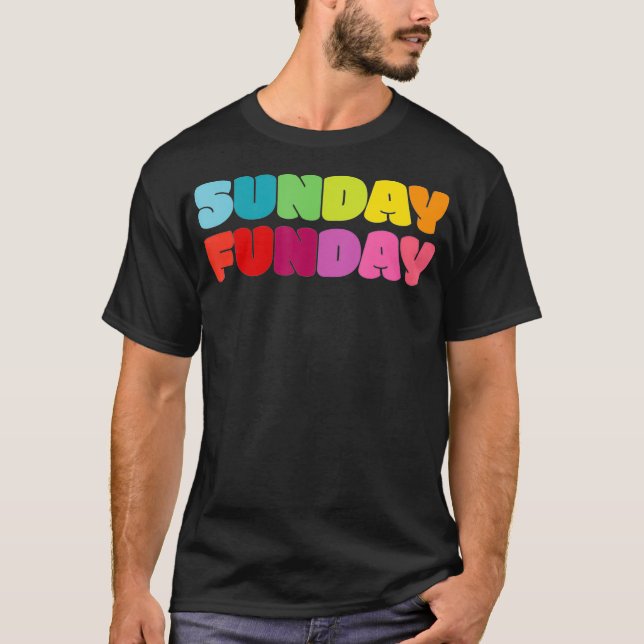 T-shirt Dimanche Fête Rainbow Color (Devant)