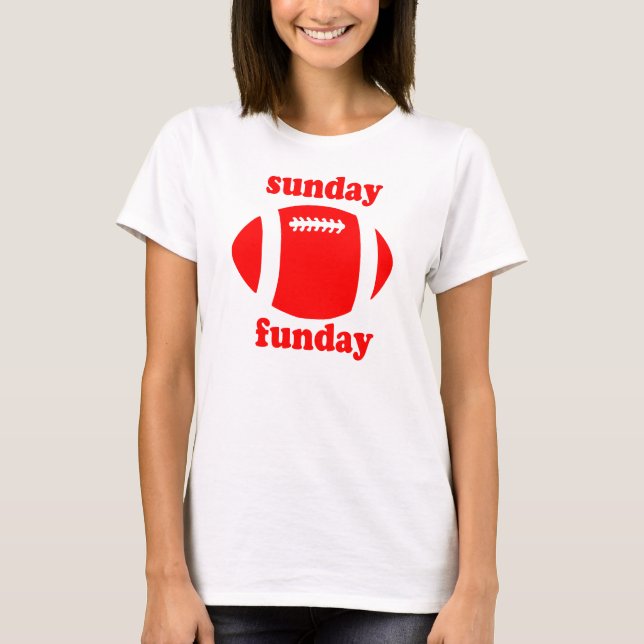 T-shirt Dimanche Funday - rouge (Devant)