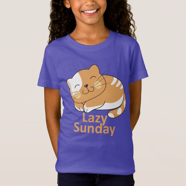 T-Shirt "Dimanche Lazy, Joyeux Coeur" (Devant)
