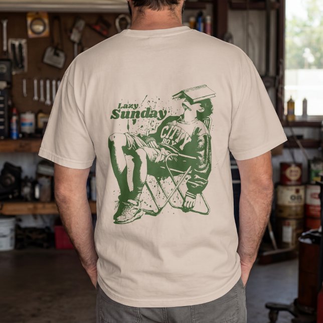 T-shirt Dimanche paresseux Relaxation Vintage (Créateur téléchargé)