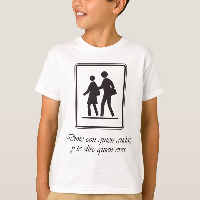 T-shirt Dime con quien et (Devant)