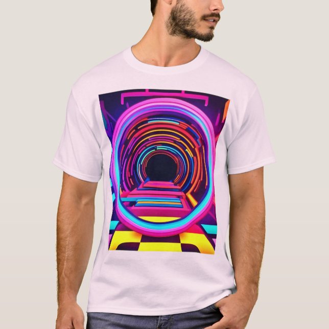 T-shirt Dimensions du tunnel Neon (Devant)