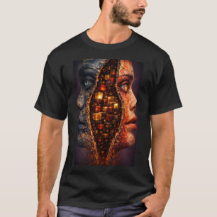 T-shirt Dimensions Fracturées – Double Visage Abstrait Sur