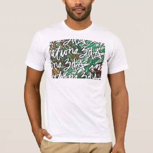 T-shirt d'impression de griffonnage de la tuile 3d