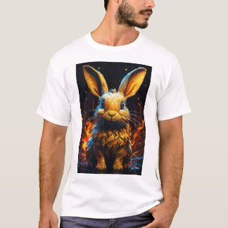 T-shirt d'impression lapin adorable.