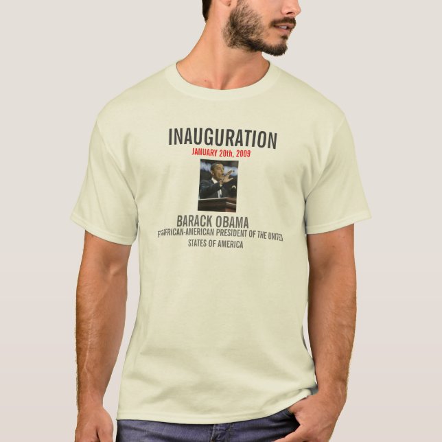 T-SHIRT D'INAUGURATION DE PRÉSIDENT BARACK OBAMA (Devant)