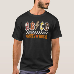 T-shirt Dinde ABCD Rocks Tenue drôle de jour de jambe pour
