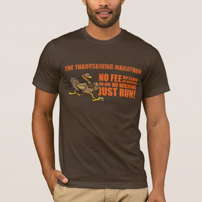 T-shirt dinde avec le texte de bloc, logo des textes (Devant)