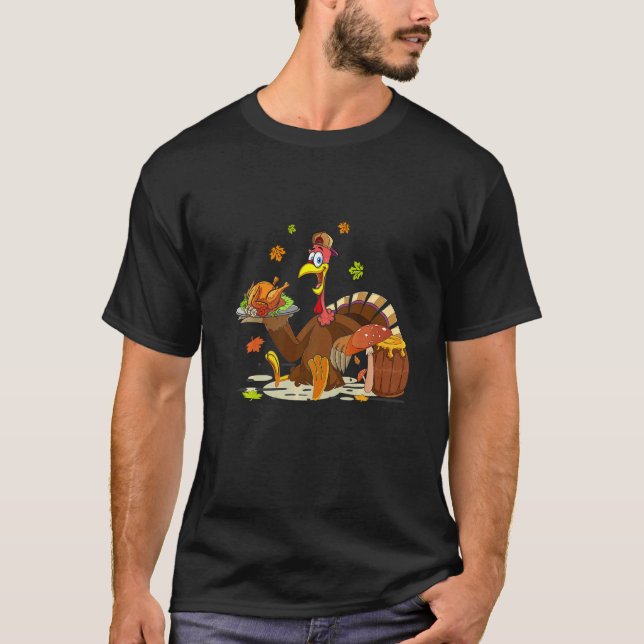 T-shirt Dinde Ayons plutôt du poulet  Thanksgiving (Devant)