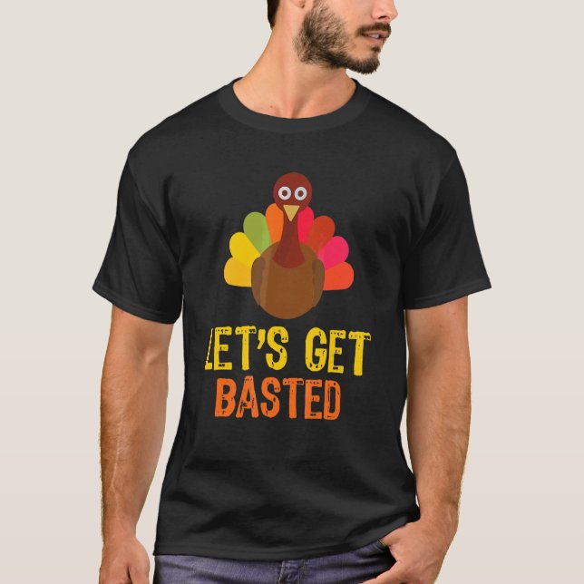 T-shirt Dinde Badigeonnée   Jour de Thanksgiving (Devant)