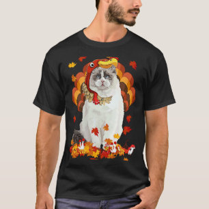 T-shirt Dinde de chat mignon d'Action de grâce Dinde de ch