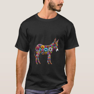T-shirt Dinde de fleurs mignonne pour les femmes en été Di