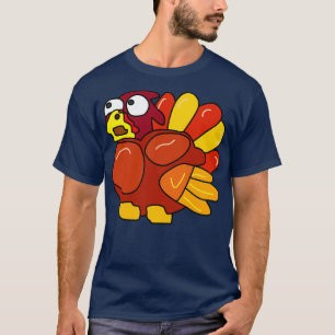 T-shirt Dinde De Poulet (Yeux Regardant Vers La Gauche Et
