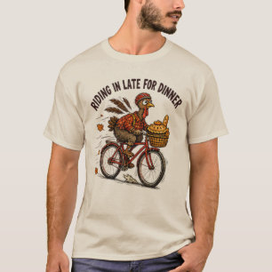 T-shirt Dinde de Thanksgiving arrivant en retard pour le d