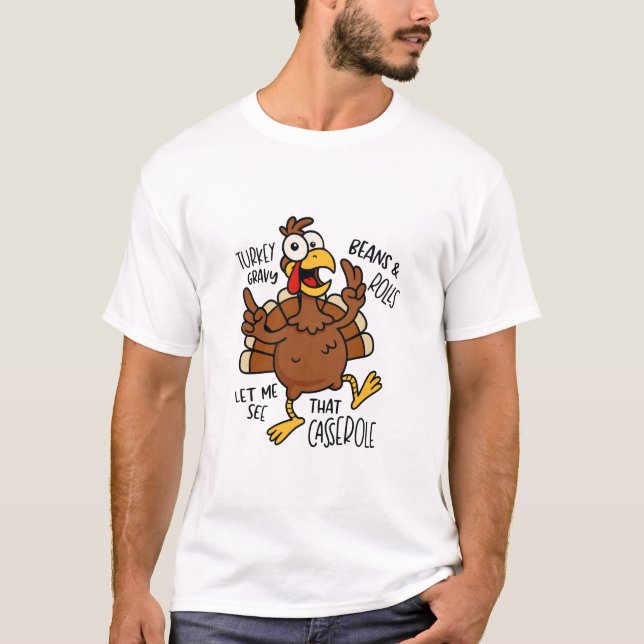 T-shirt Dinde de Thanksgiving drôle fou (Devant)