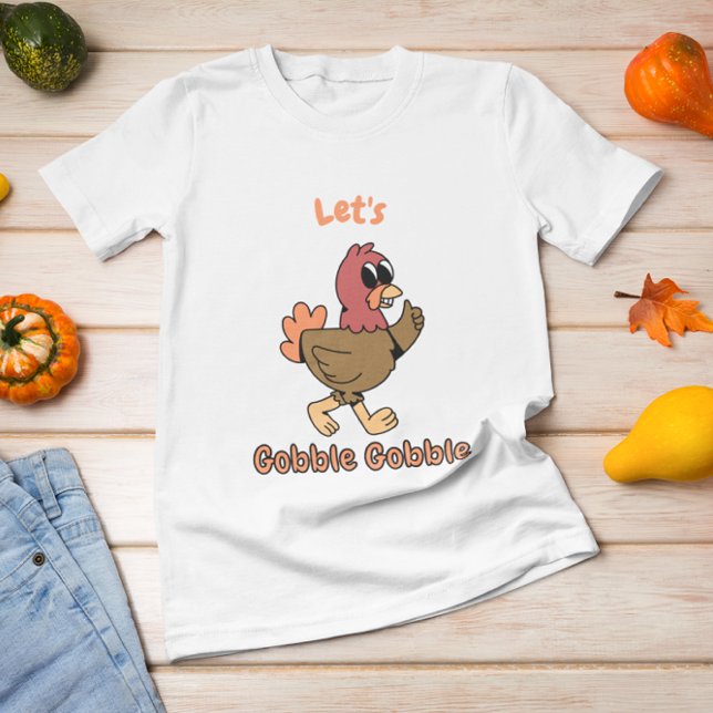 T-shirt Dinde de Thanksgiving drôle Let's Gobble Gobble  (Créateur téléchargé)