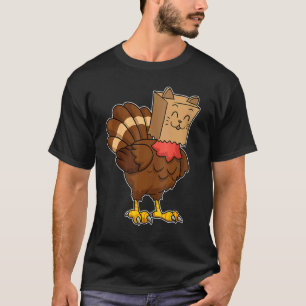 T-shirt Dinde de Thanksgiving Faux Miaulement de Chat Cha