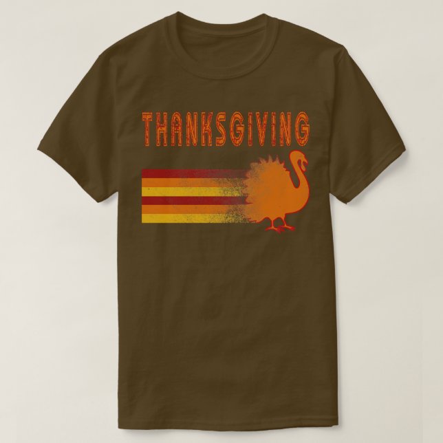 T-shirt Dinde de Thanksgiving Rétro Vintage (Design devant)