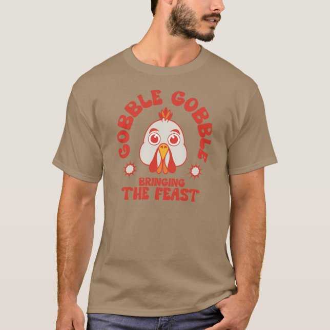 T-shirt Dinde de Thanksgiving vintage (Devant)