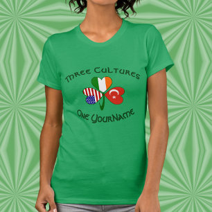 T-shirt Dinde de Turquie Irlande États-Unis Shamrock Fémin