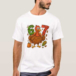 T-shirt Dinde drôle 6 7 modèle de Thanksgiving   Fête Fal
