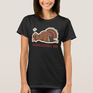 T-shirt Dinde drôle de sieste de Thanksgiving