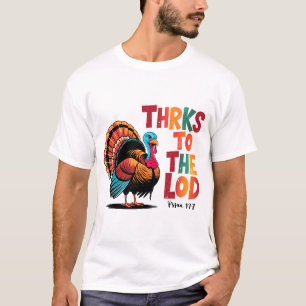 T-shirt Dinde drôle grâce au Seigneur art de Thanksgiving