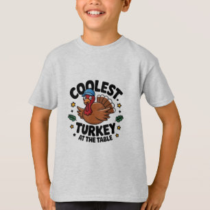 T-shirt Dinde la plus cool à la table du dîner de Thanksgi