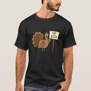 T-shirt Dinde Manger Pizza Adulte Végétalien Enfants Act
