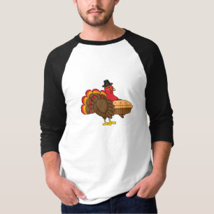 T-shirt Dinde mignonne avec tarte au potiron pour l'Action