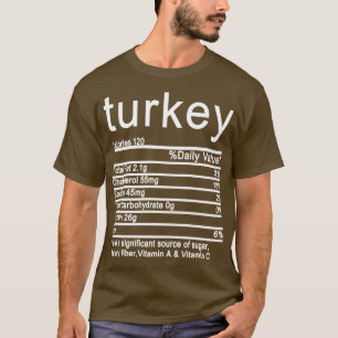 T-shirt dinde Nutrition Faits Drôle Thanksgiving