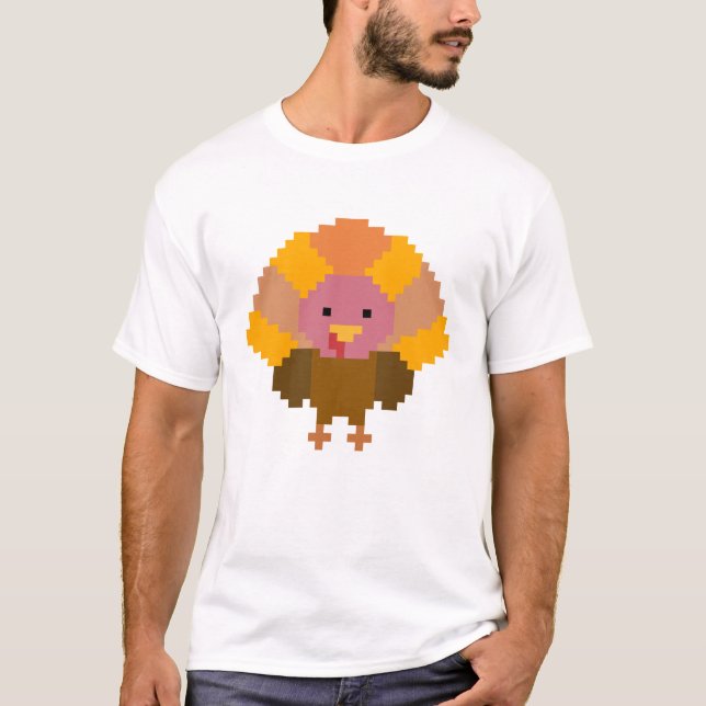 T-shirt Dinde - Pixel Art (Devant)
