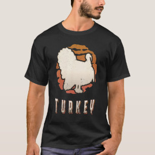 T-shirt Dinde Vintage Rétro Classique Animal Soleil Coucha