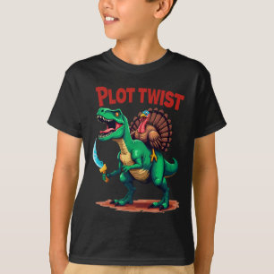T-shirt Dindon à Monture de Dinosaure T-Rex Twist de l'int