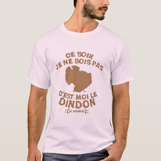T-shirt dindon conduis bois pas alcool soiree 1 (Devant)