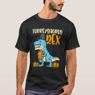 T-shirt Dindosaure Rex Dino Dinde Garçon Enfant Thanksgivi