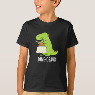 T-shirt Dine-osaur Funny Dinosaur Pun Dark BG