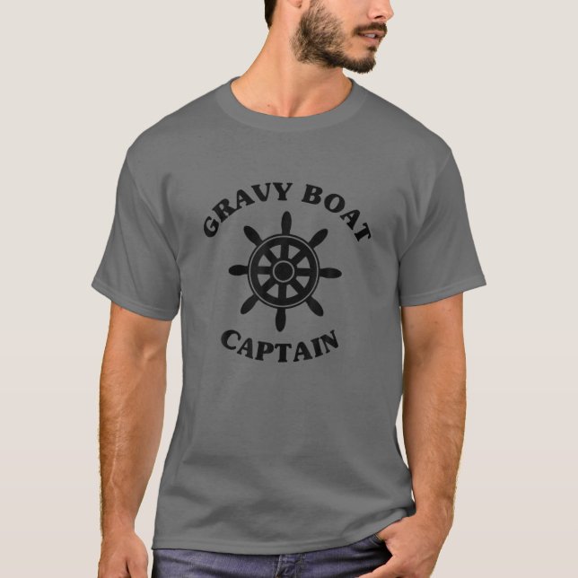 T-shirt Diner Amusant Famille Bateau Voile - Bateau Gravy  (Devant)